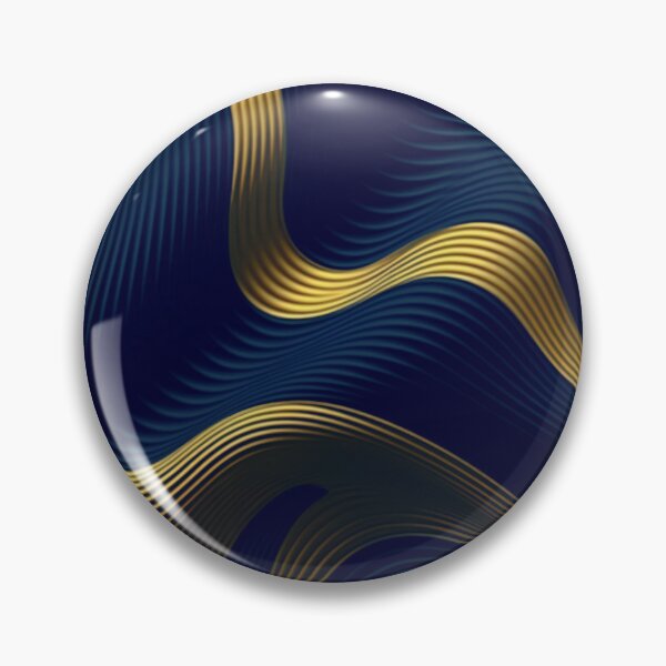 Item preview, Golden Flowing Lines Designs On Dark Royal Blue  designed and sold by DEC02.