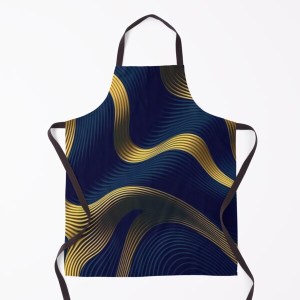 Item preview, Golden Flowing Lines Designs On Dark Royal Blue designed and sold by DEC02.