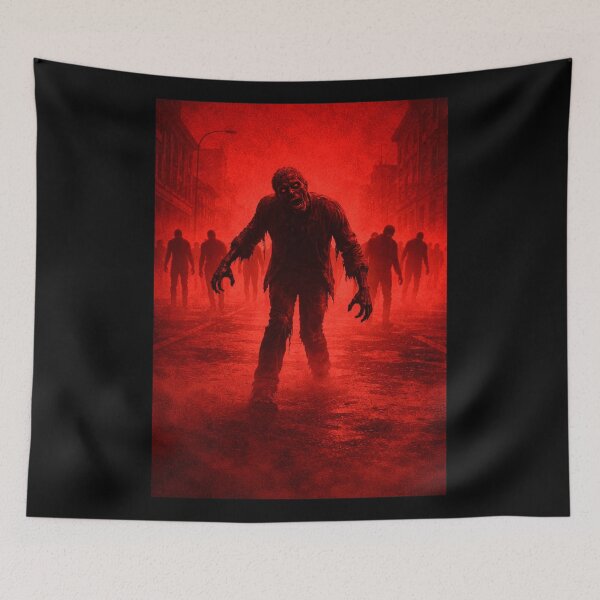 Item preview, Red Zombie Apocalypse Undead Horror Walkers designed and sold by bellaever.