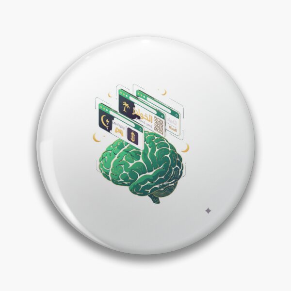 Item preview, Arabic brain browser tabs polyglot language learner calligraphy tech gift designed and sold by language-des.