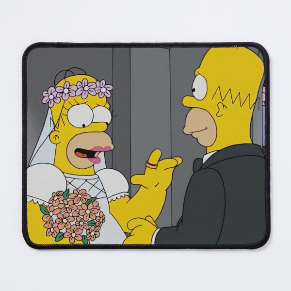 Item preview, Funny Homer Wedding Dress Marriage Scene Cartoon designed and sold by DohLab.