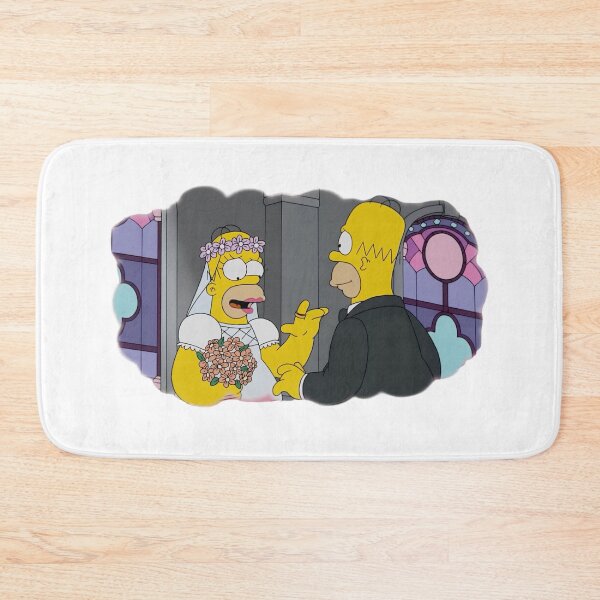 Item preview, Funny Homer Wedding Dress Marriage Scene Cartoon designed and sold by DohLab.
