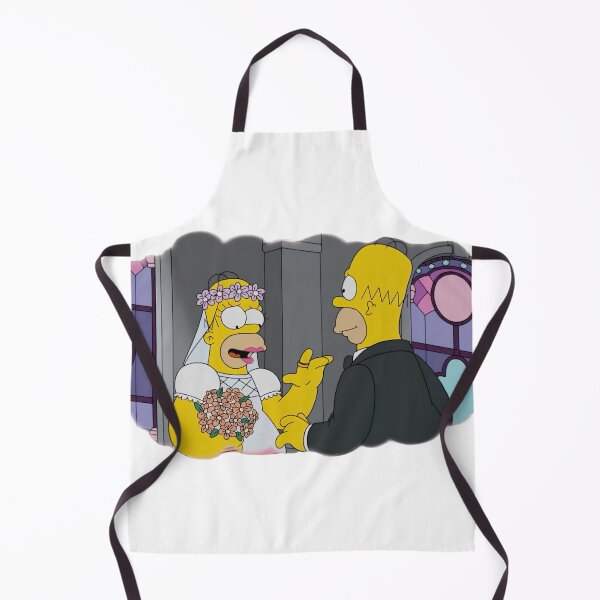 Item preview, Funny Homer Wedding Dress Marriage Scene Cartoon designed and sold by DohLab.