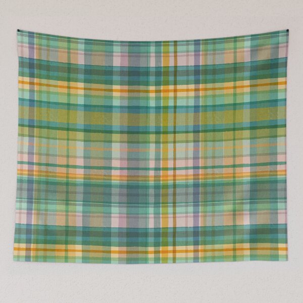 Item preview, Hinterland Plaid (Daytrip) Blue Green designed and sold by Cecilia Mok.