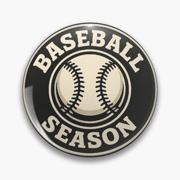 Item preview, Baseball Season Minimal Retro Baseball Badge designed and sold by EastEndTownie.