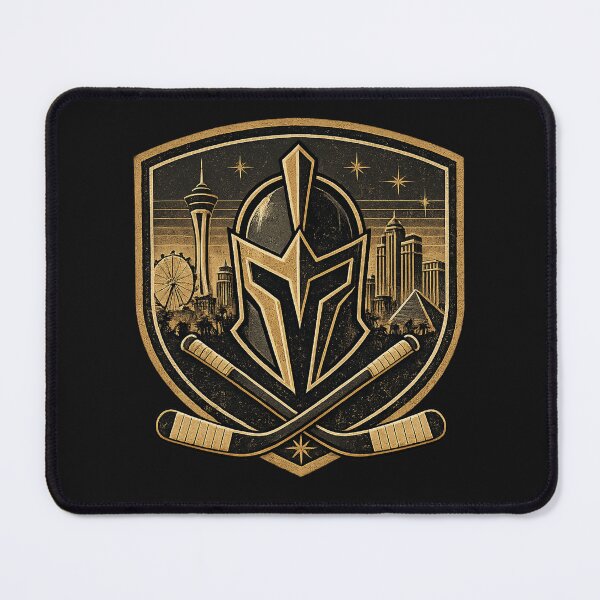 Item preview, Retro Vegas Hockey Knight Crest designed and sold by luckyempire.