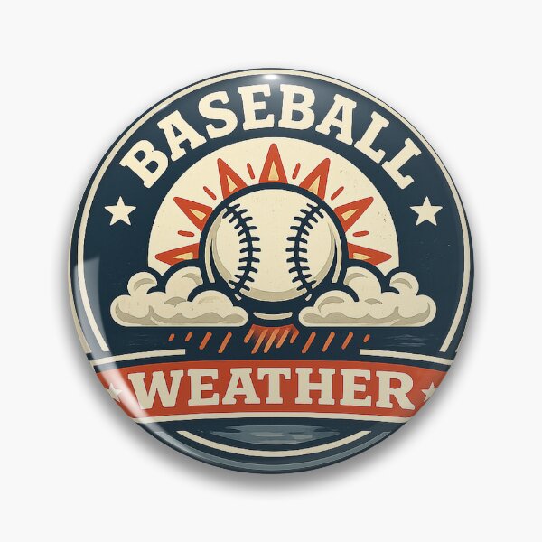 Item preview, Baseball Weather Retro Sports Badge Sticker designed and sold by EastEndTownie.