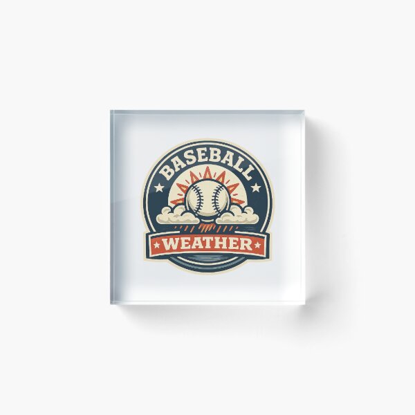 Item preview, Baseball Weather Retro Sports Badge Sticker designed and sold by EastEndTownie.