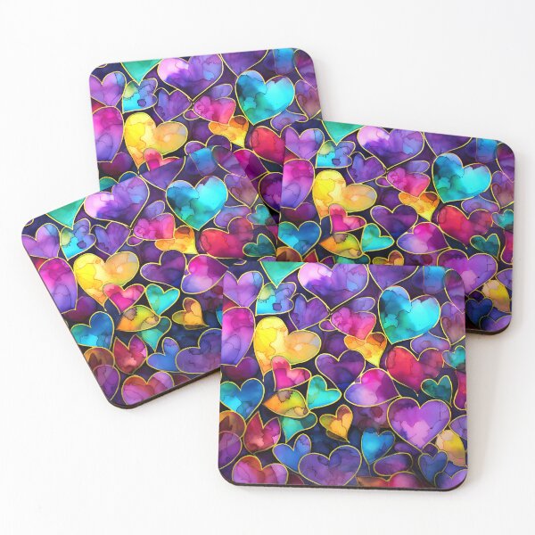 Item preview, Valentine's Day Alcohol Ink-Style Various Heart Designs designed and sold by DEC02.