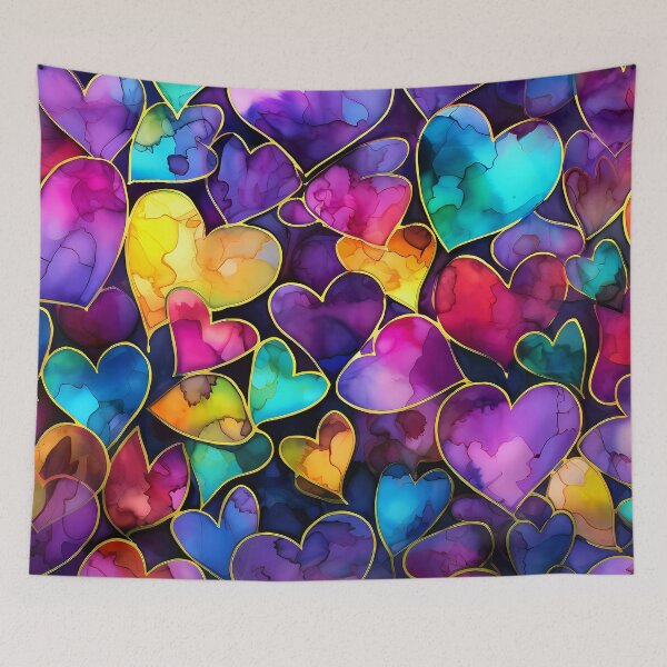Item preview, Valentine's Day Alcohol Ink-Style Various Heart Designs designed and sold by DEC02.
