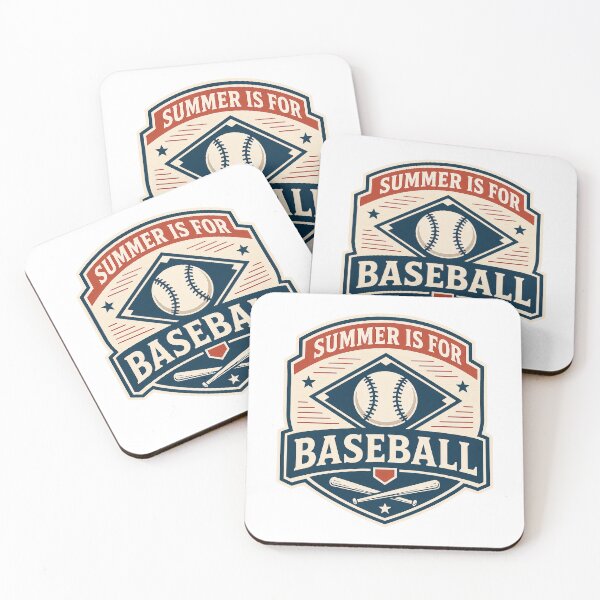 Item preview, Summer Is For Baseball Retro Sports Crest designed and sold by EastEndTownie.