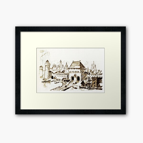 old town Framed Art Print