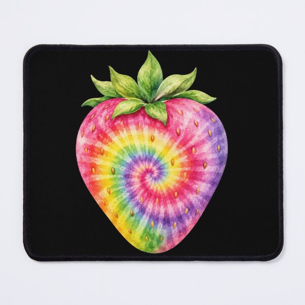 Item preview, Rainbow Tie Dye Strawberry Art designed and sold by jgvisualarts.