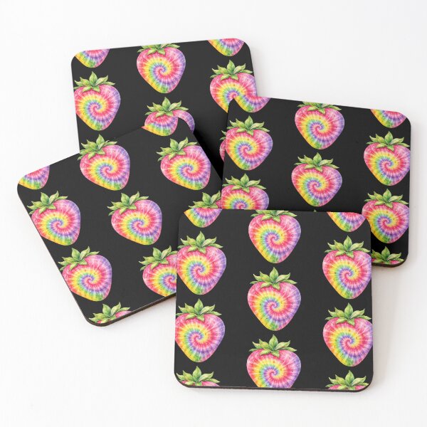 Item preview, Rainbow Tie Dye Strawberry Art designed and sold by jgvisualarts.