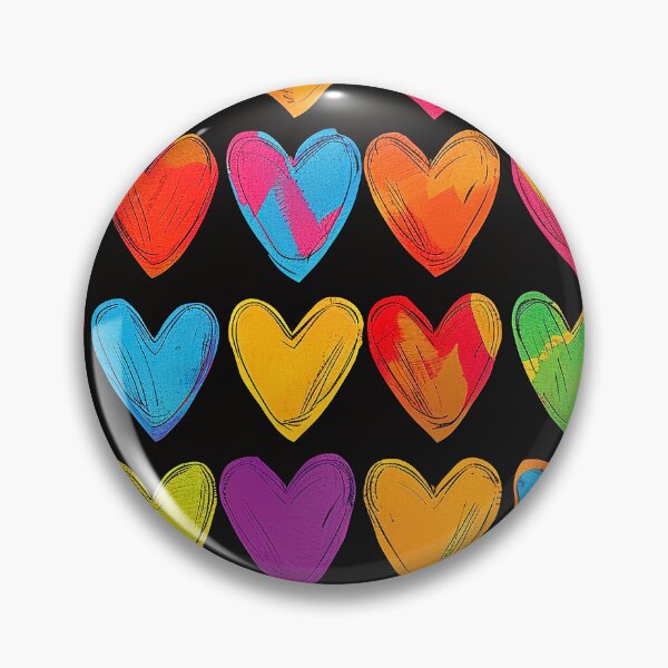 Item preview, Modern Contemporary Colorful Hearts Vibrant Designs Pattern designed and sold by DEC02.
