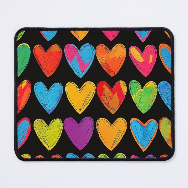 Item preview, Modern Contemporary Colorful Hearts Vibrant Designs Pattern designed and sold by DEC02.