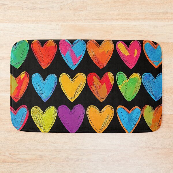 Item preview, Modern Contemporary Colorful Hearts Vibrant Designs Pattern designed and sold by DEC02.