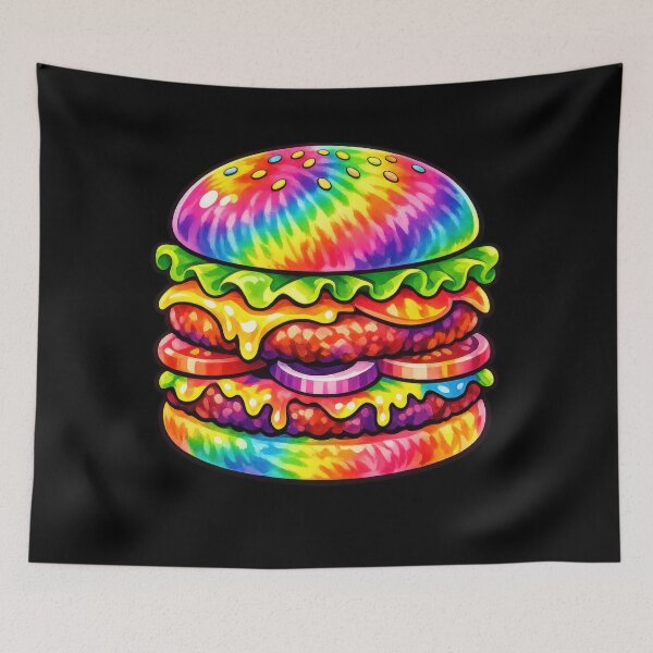 Item preview, Tie Dye Rainbow Burger designed and sold by jgvisualarts.