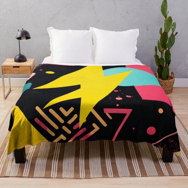 Item preview, Memphis Style Retro 1980's Yellow, Black, Pink Designs designed and sold by DEC02.