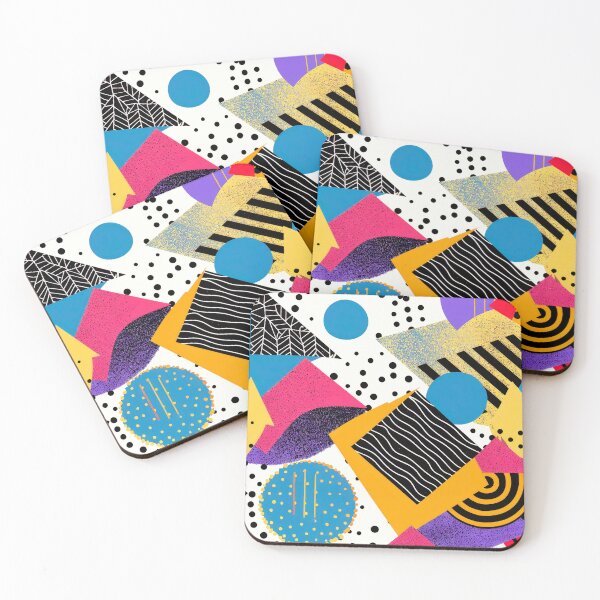Item preview, Memphis Style Retro 1980's Pink, Blue, Yellow Designs designed and sold by DEC02.