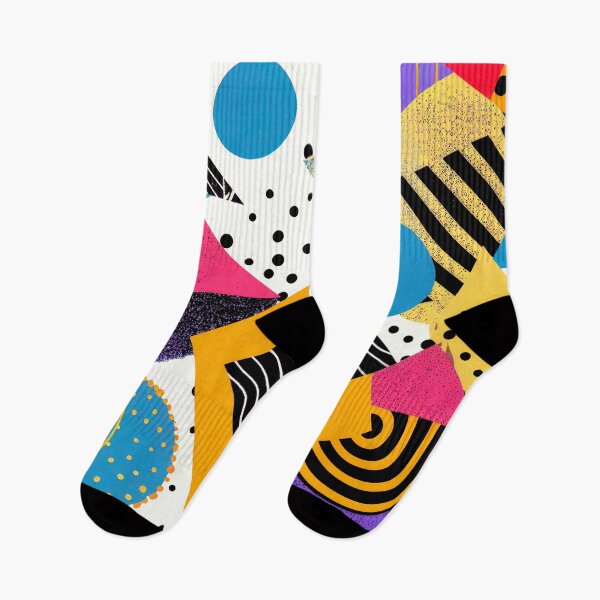 Item preview, Memphis Style Retro 1980's Pink, Blue, Yellow Designs designed and sold by DEC02.