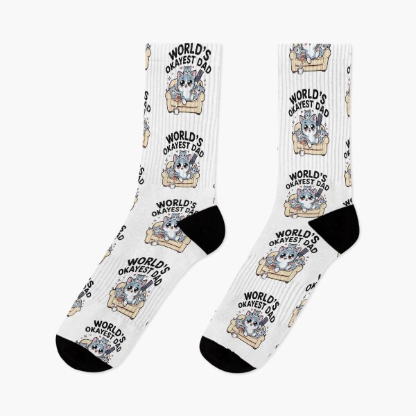 Item preview, World’s Okayest Dad Cat Shirt | Kawaii Cartoon Style | Funny Cat Dad Vibes designed and sold by InspiredCreatives.