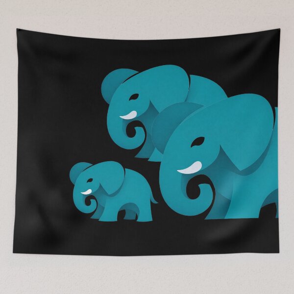 Item preview, Modern Style Elephant Family designed and sold by CarolM.