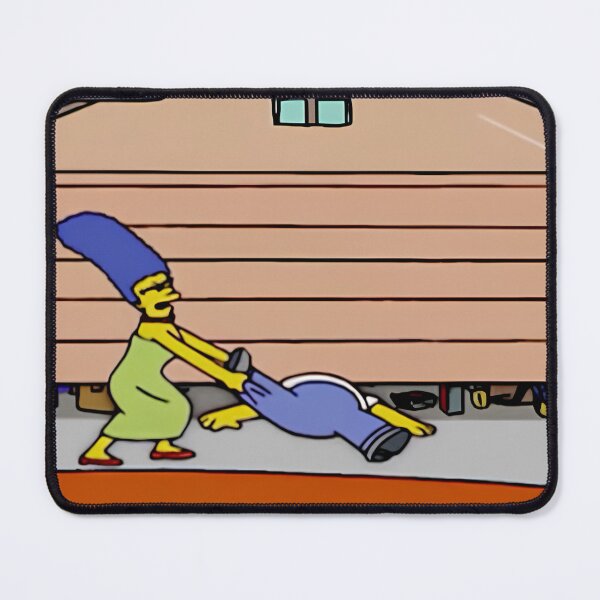 Item preview, Marge Dragging Homer Simpson Garage Door Meme designed and sold by DohLab.