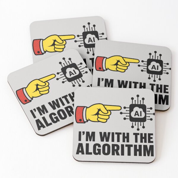 Item preview, Im With The Algorithm Funny Artificial Intelligence Irony Meme designed and sold by PixelPublishing.