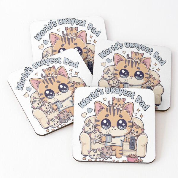 Item preview, Funny Cat Dad Graphic | Cute Pastel Cartoon Style | Relaxed Dad Humor designed and sold by InspiredCreatives.