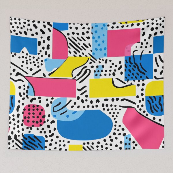 Item preview, Memphis-Inspired 1980's Pink, Blue, And Yellow Designs designed and sold by DEC02.