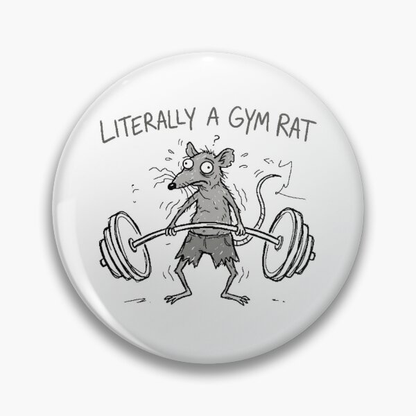 Item preview, Gym Rat Literally Badly Drawn Mouse Fitness Humor designed and sold by Retro Mood Co.