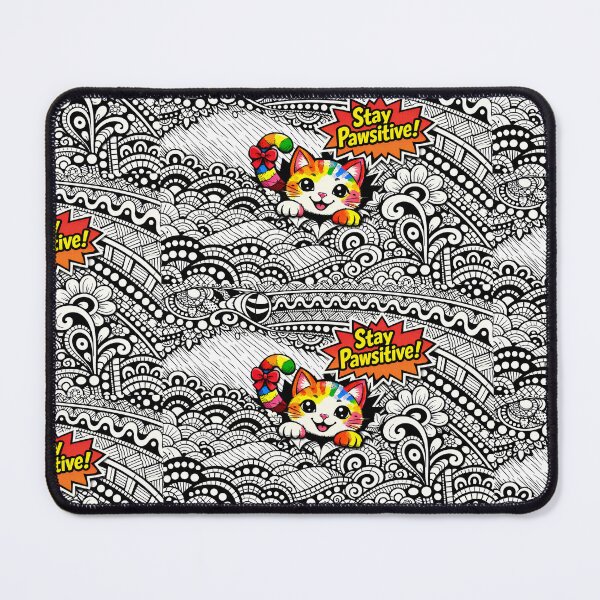 Item preview, Stay Pawsitive – Babisko Rainbow Cat designed and sold by BABISKO ZEN ART.