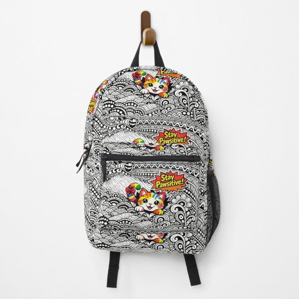 Item preview, Stay Pawsitive – Babisko Rainbow Cat designed and sold by BABISKO ZEN ART.