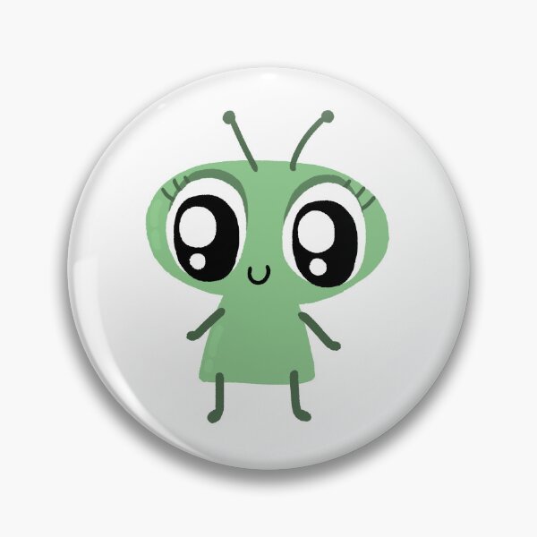 Item preview, Cute Kawaii Green Alien with Antennas Illustration designed and sold by BitDoodle.