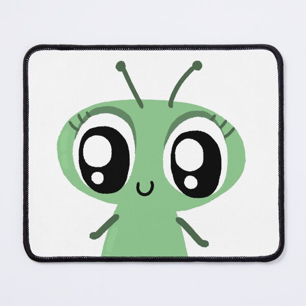 Item preview, Cute Kawaii Green Alien with Antennas Illustration designed and sold by BitDoodle.
