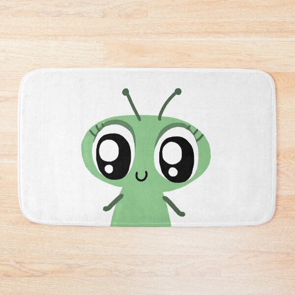 Item preview, Cute Kawaii Green Alien with Antennas Illustration designed and sold by BitDoodle.