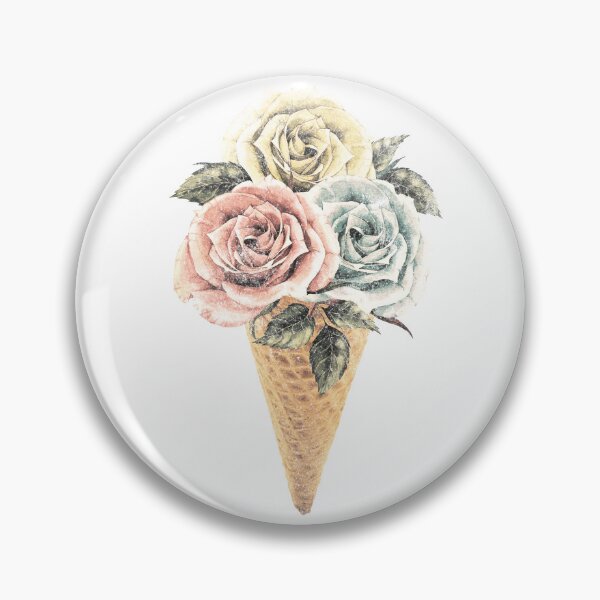 Item preview, Vintage Rose Flower Ice Cream Cone designed and sold by The secret storage room.