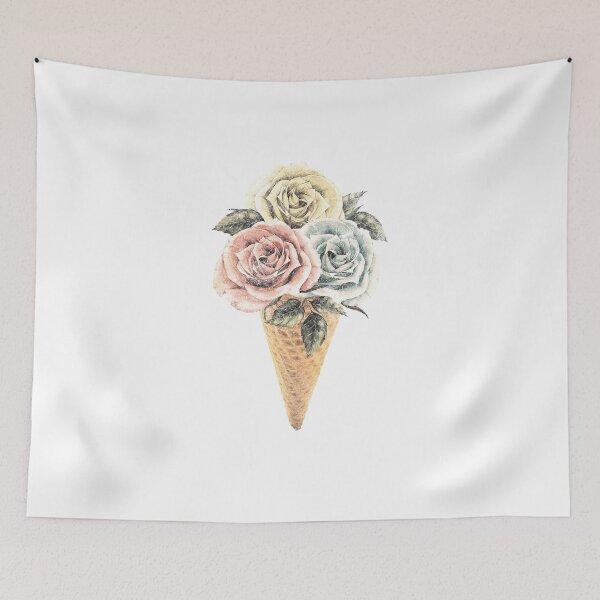 Item preview, Vintage Rose Flower Ice Cream Cone designed and sold by The secret storage room.