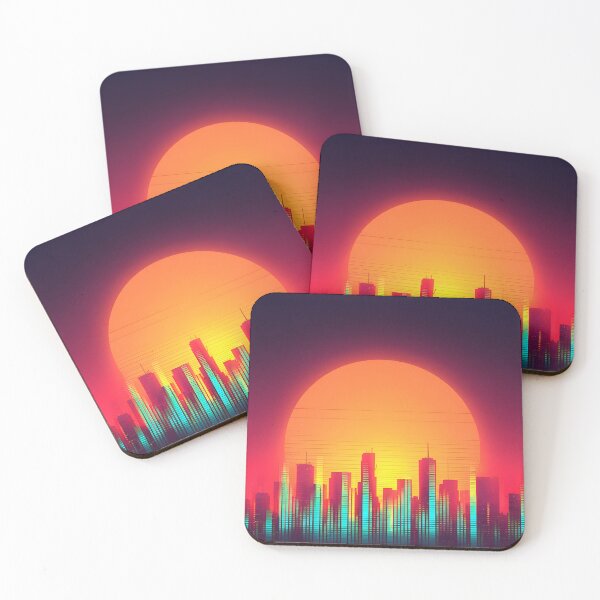 Item preview, Neon horizon city designed and sold by Newrealis.