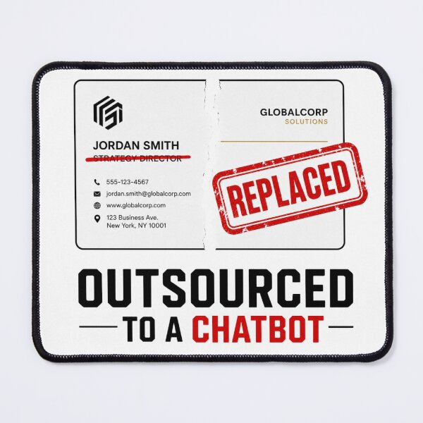Item preview, Outsourced To A Chatbot Funny AI Replacing My Job Meme designed and sold by PixelPublishing.