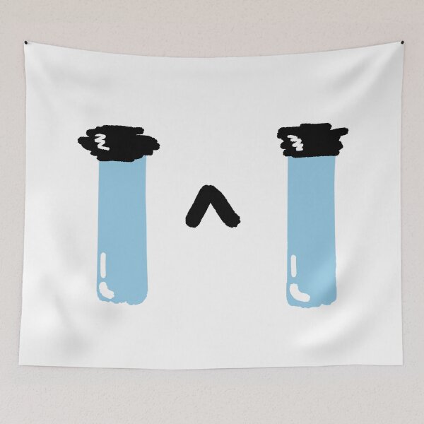Item preview, Cute Anime Crying Face Streams of Tears Illustration designed and sold by BitDoodle.