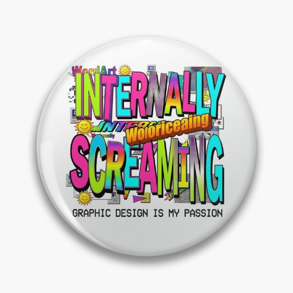 Item preview, Internally Screaming Chaotic Typography Y2K designed and sold by Retro Mood Co.