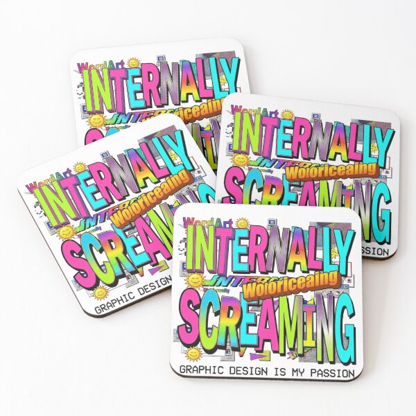 Item preview, Internally Screaming Chaotic Typography Y2K designed and sold by Retro Mood Co.