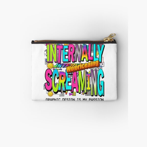 Item preview, Internally Screaming Chaotic Typography Y2K designed and sold by Retro Mood Co.