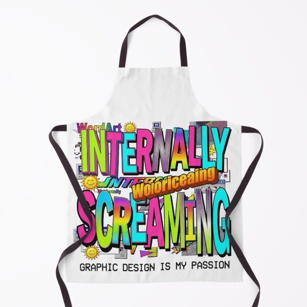 Item preview, Internally Screaming Chaotic Typography Y2K designed and sold by Retro Mood Co.
