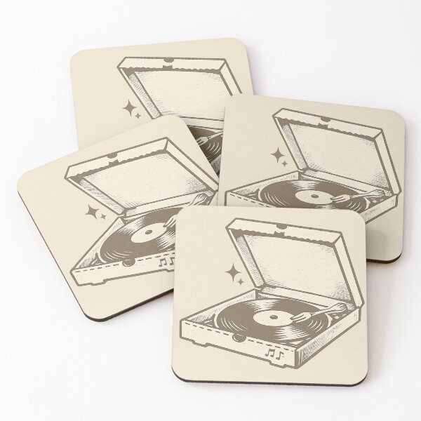Item preview, Cute Vinyl Pizza Box Sticker Music Lover Foodie Gift Vinyl Record designed and sold by CorporateRaver.
