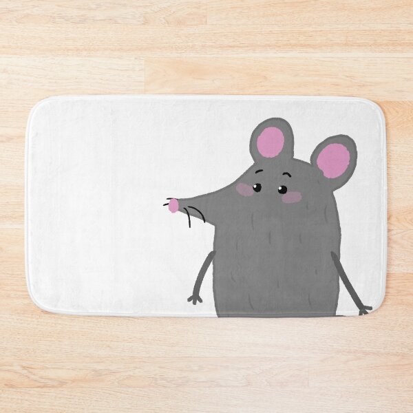 Item preview, Cute Shy Gray Mouse Illustration designed and sold by BitDoodle.