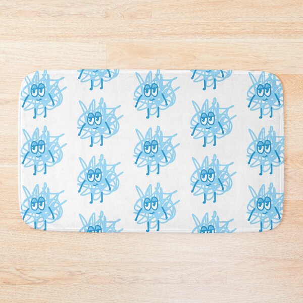 Item preview, Cute Blue Scribble Monster Smirk Doodle Art designed and sold by BitDoodle.