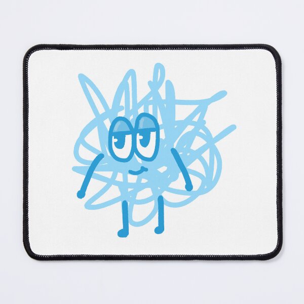 Item preview, Cute Blue Scribble Monster Smirk Doodle Art designed and sold by BitDoodle.